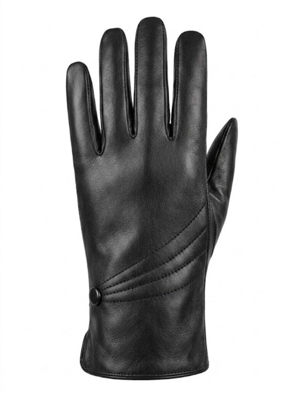 10" Black Leather Gloves For Women
